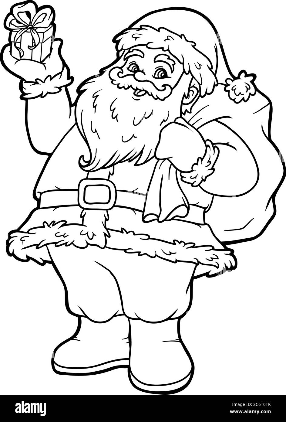 Coloring book for children santa claus stock vector image art