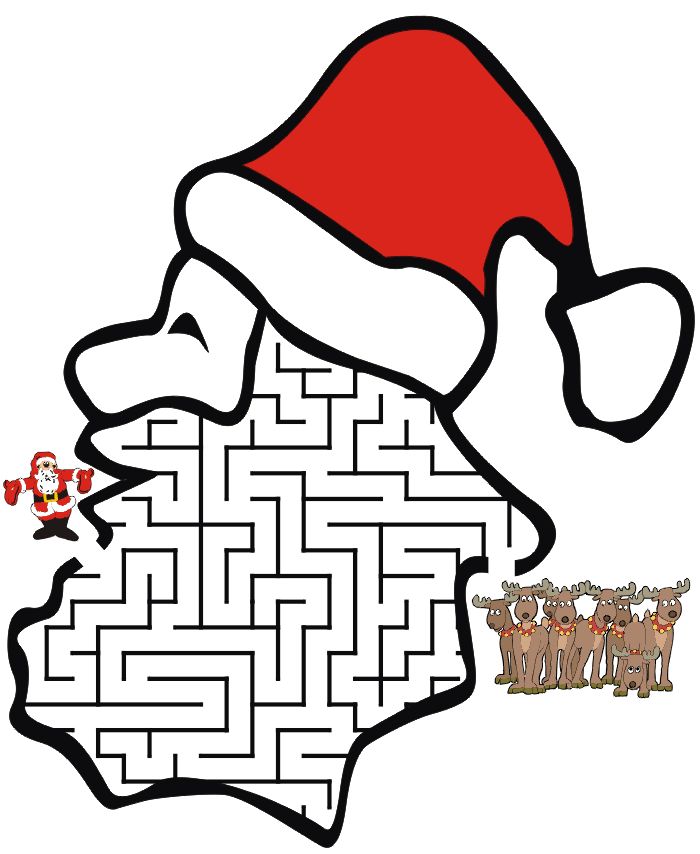 Santa christmas maze