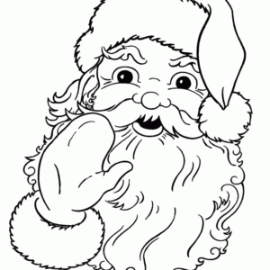 Santa claus face coloring pages printable for free download