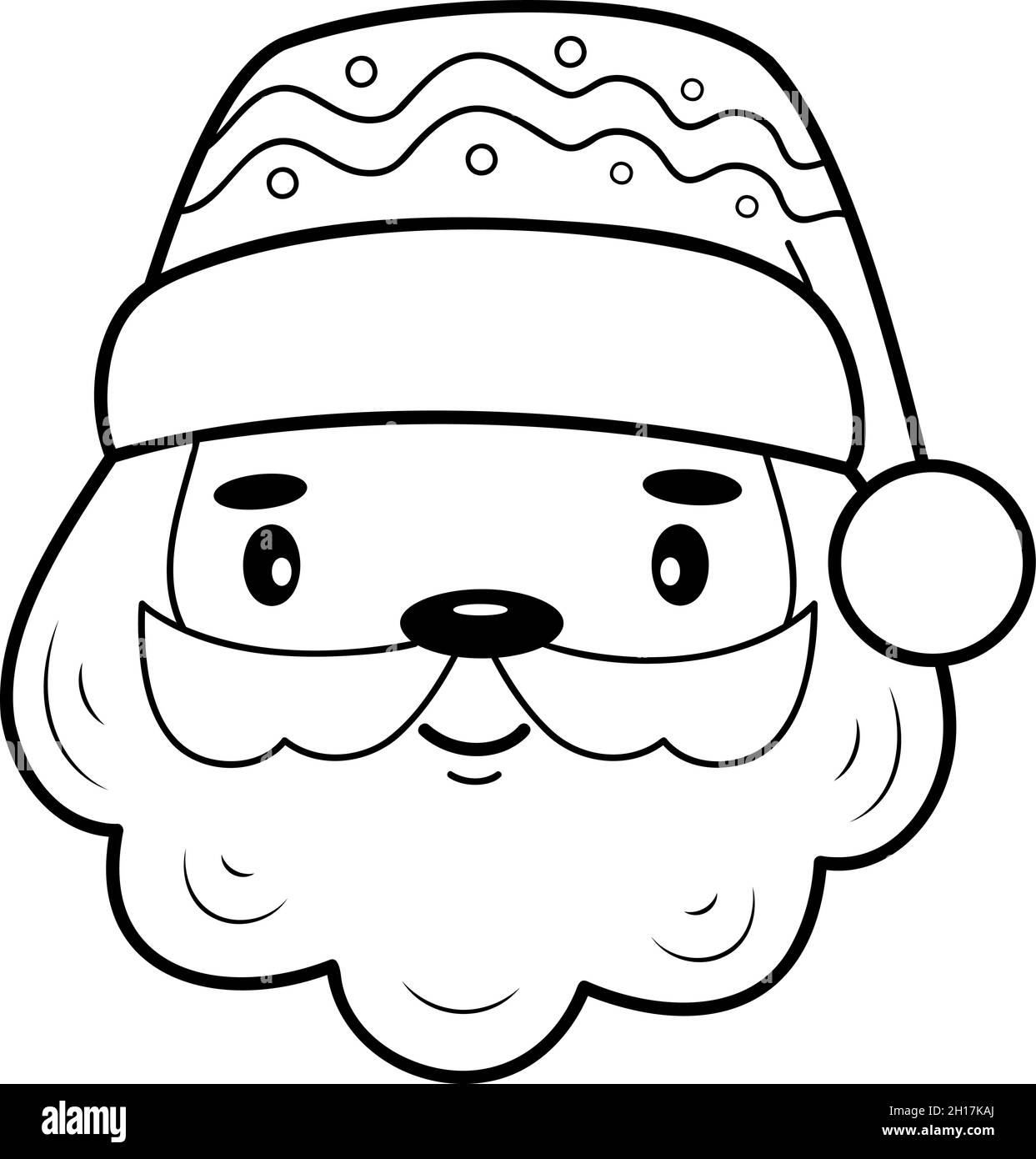 Christmas coloring book or page christmas santa claus black and white vector illustration stock vector image art