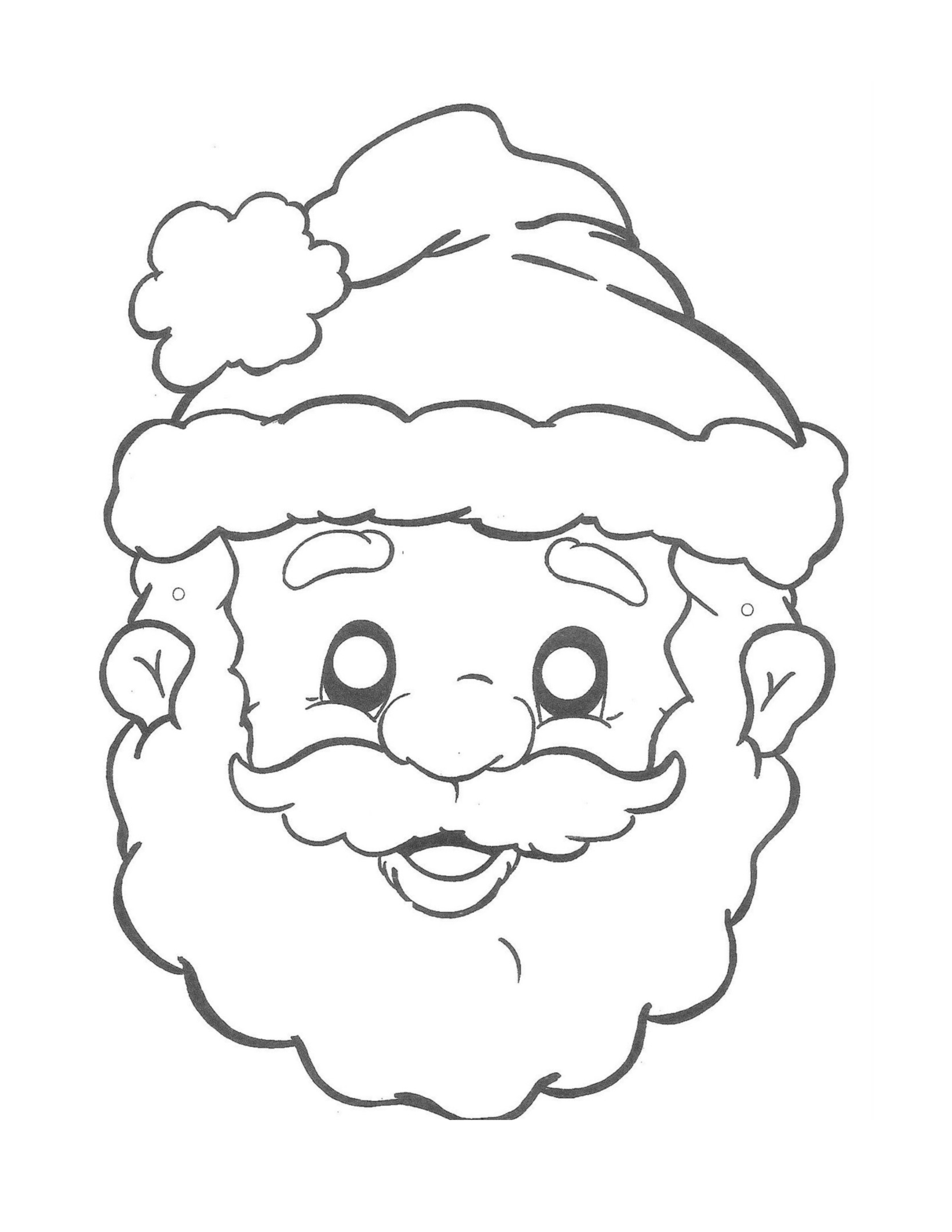 Coloring page â santa at pcb