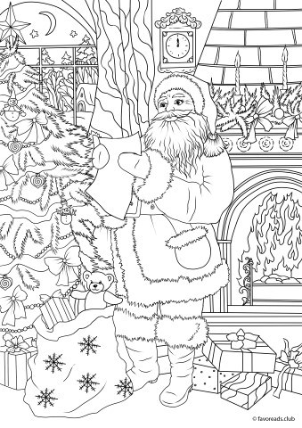 Christmas joy â presents from santa â favoreads coloring club