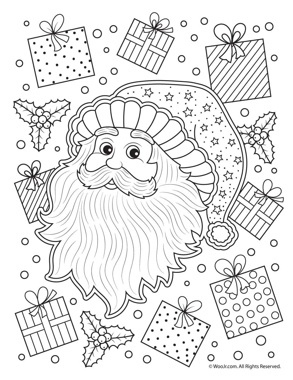 Santa claus adult coloring pages woo jr kids activities childrens publishing free christmas coloring pages christmas colors coloring pages for kids