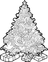 Adult christmas coloring pages