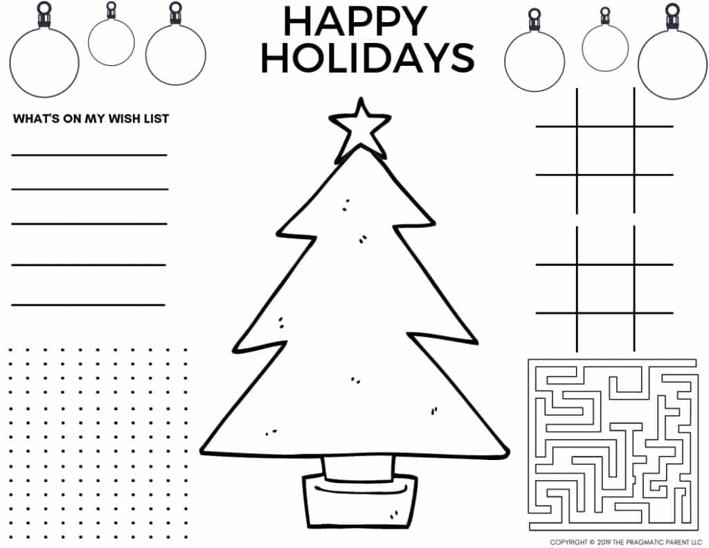 Traditional christmas coloring pages for kids