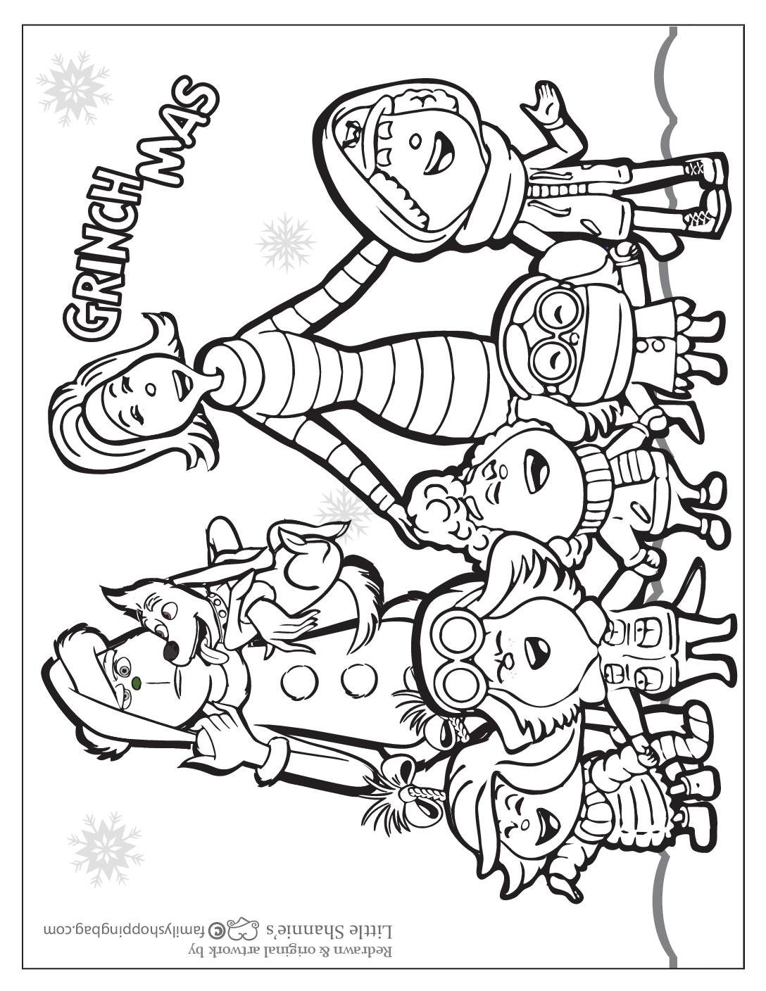 Free printable christmas grinch coloring pages and more lil shannie