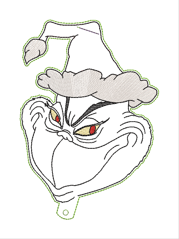 Santa grinch wall hang â jump stitch