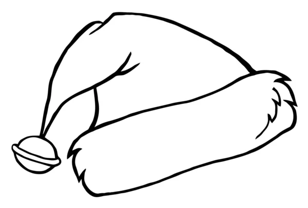 Outlined santas hat stock photo by hittoon