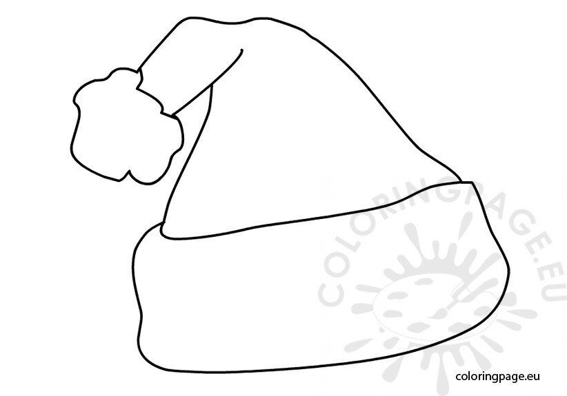 Santa claus hat coloring page