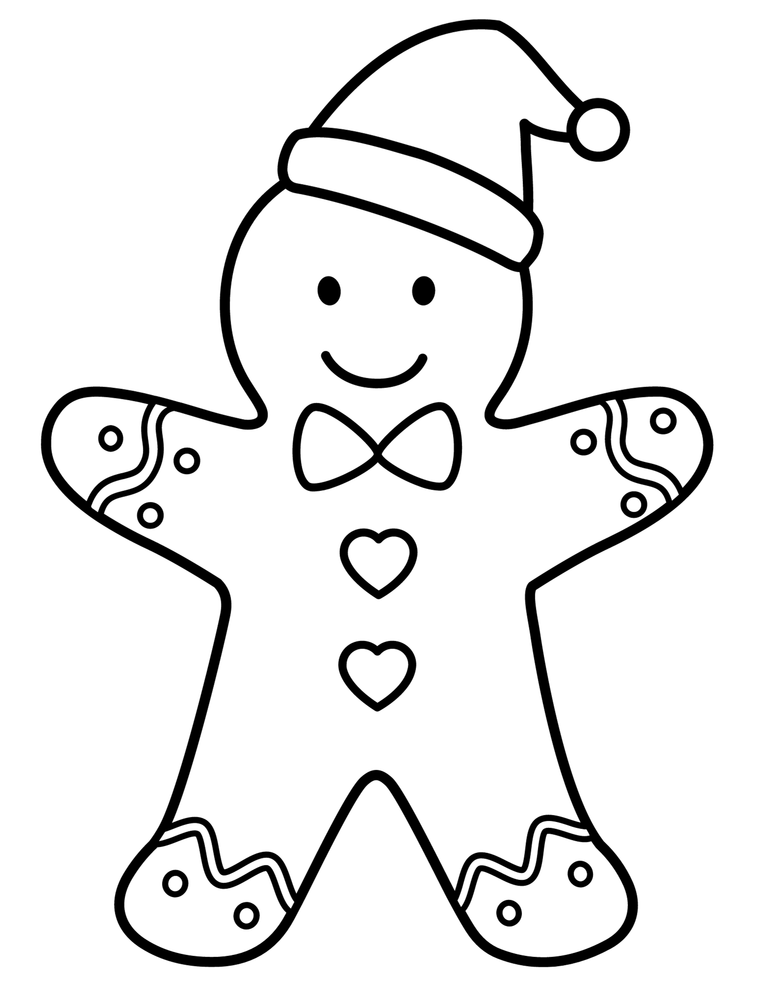 Gingerbread christmas coloring pages