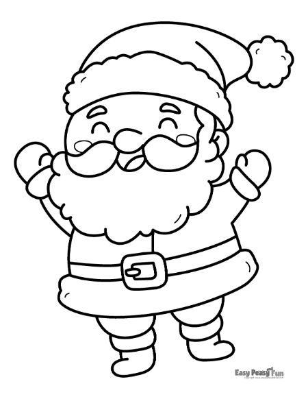 Printable santa coloring pages