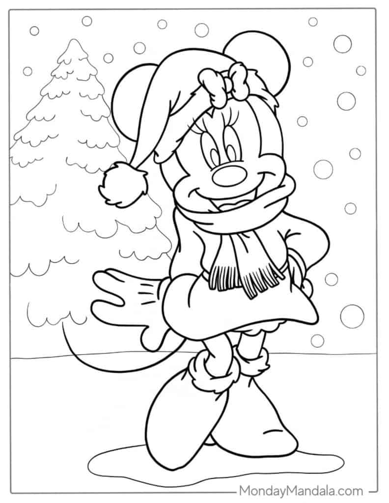 Santa coloring pages free pdf printables
