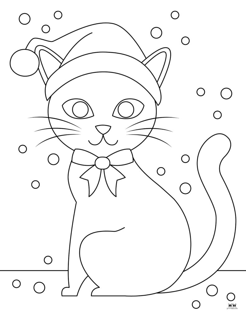 Santa hat templates coloring pages