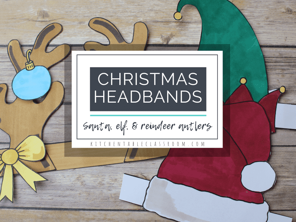 Christmas hats to print and color