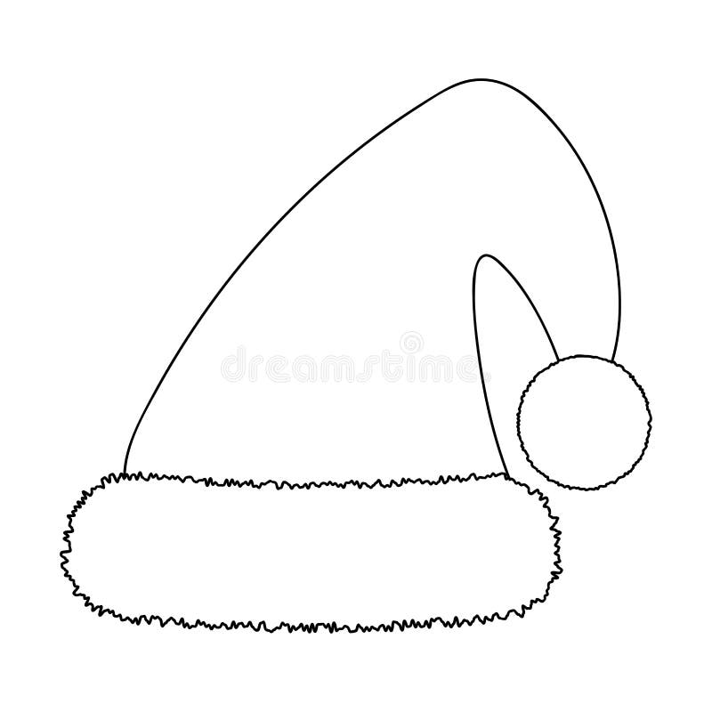 Santa hat outline stock illustrations â santa hat outline stock illustrations vectors clipart