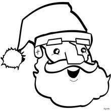 Santas face coloring pages