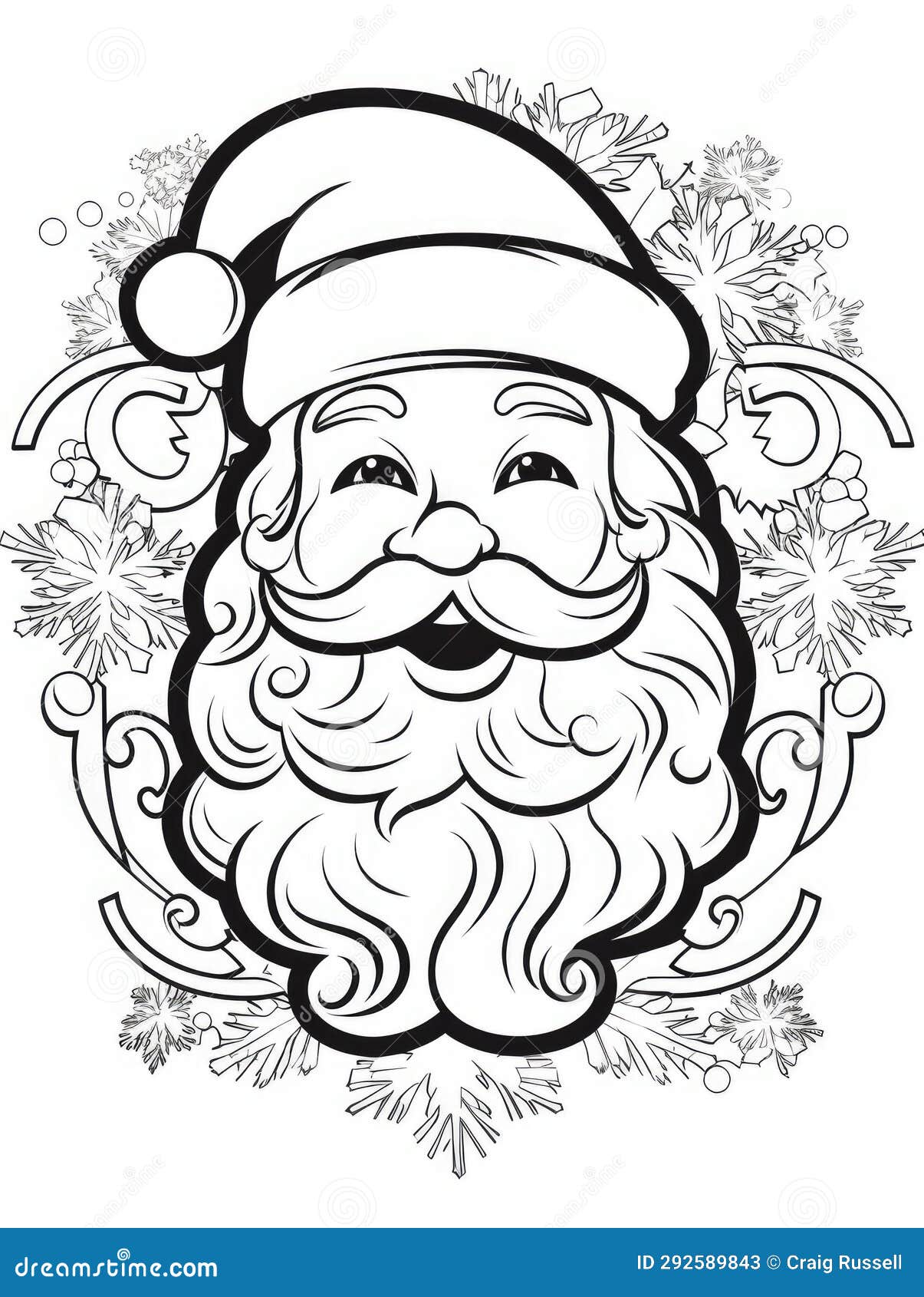 Colouring page father christmas stock illustrations â colouring page father christmas stock illustrations vectors clipart