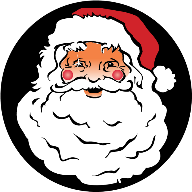 Santas face santa claus head coloring pages