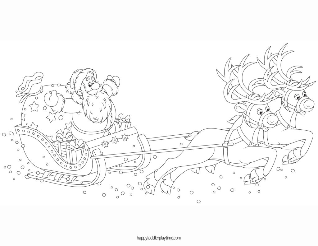 Free printable santa coloring pages a jolly good time