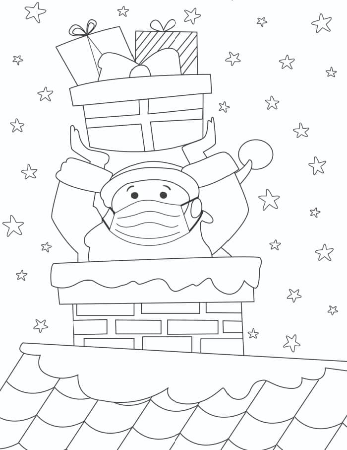 Free printable santa coloring pages
