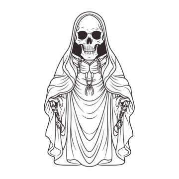 Santa muerte coloring book png transparent images free download vector files