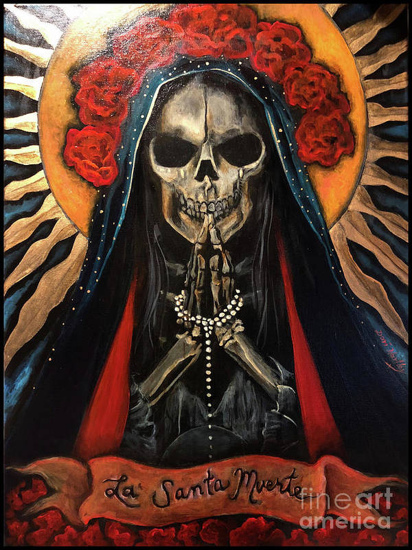 La santa muerte art print by dori hartley