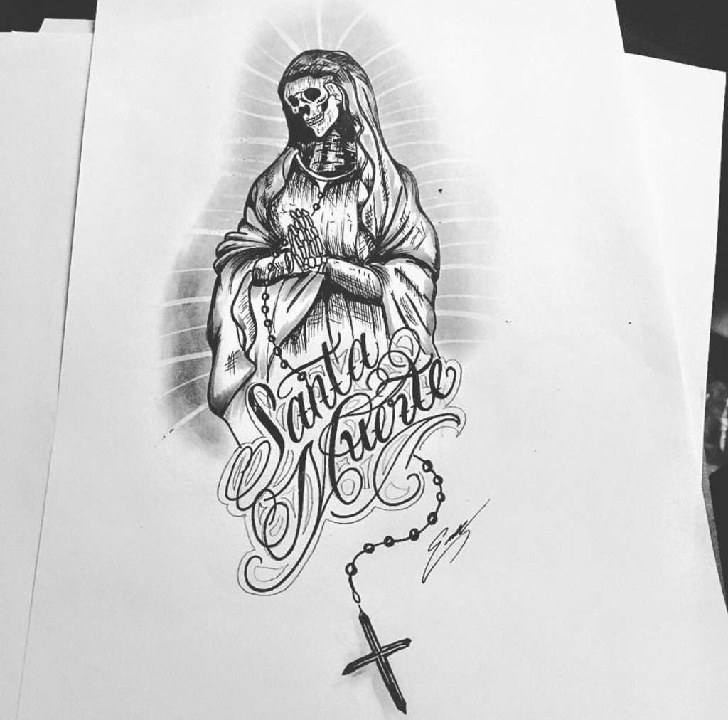My santa muerte drawing art amino