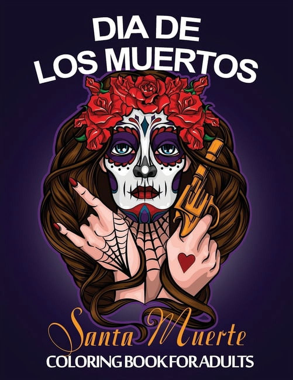 Dia de los muertos santa muerte coloring book for adults day of the dead sugar skulls coloring book stress relieving skull designs for adults relaxation featuring beautiful scary calavera ladies