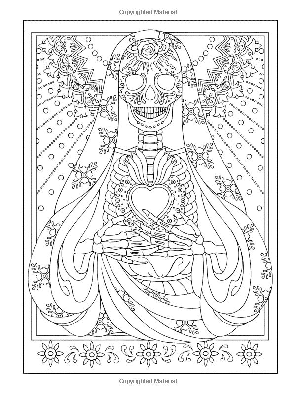 Day of the dead coloring book