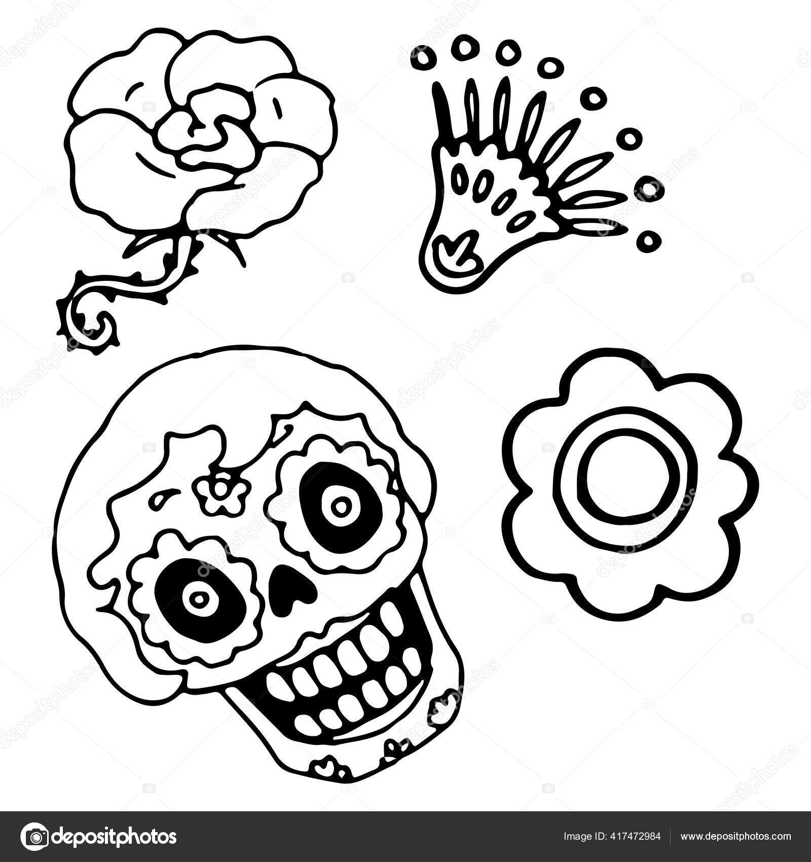 Calaveran kallo valkoisella taustalla santa muerte symboli kutsun tai lahjakortin â kuvapankkivektori saltwort