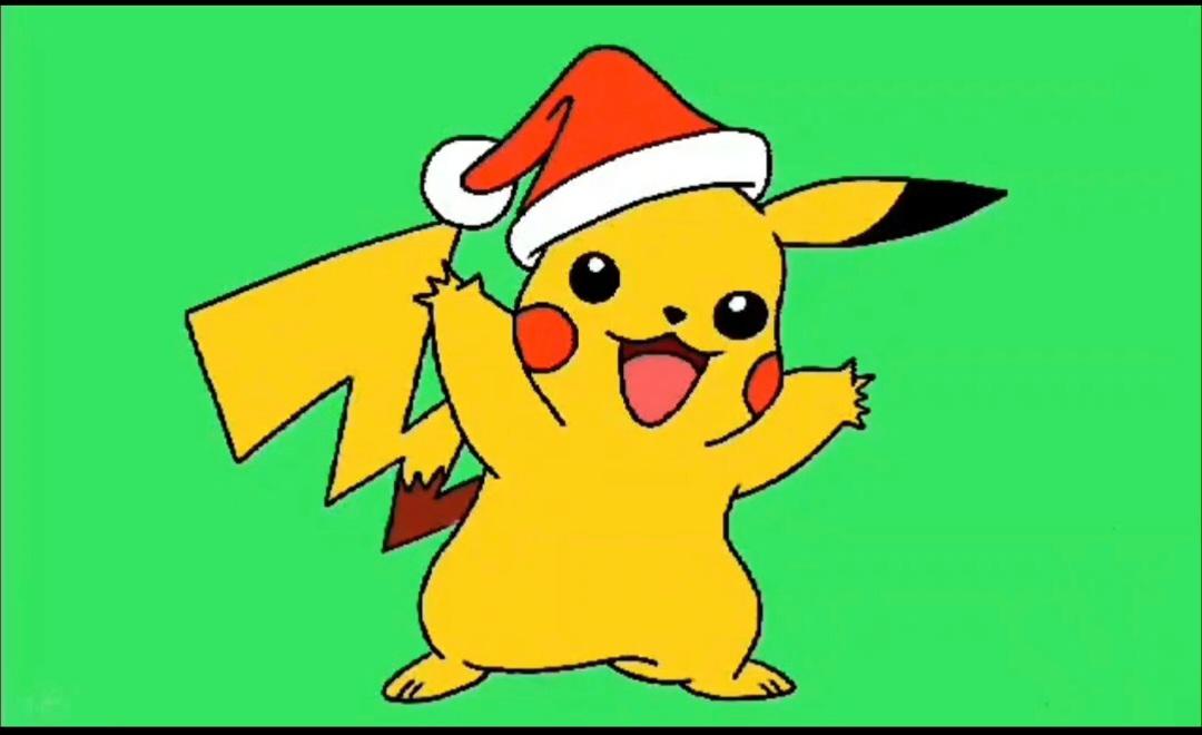 Santa hat pikachu digital drawing rpokemonart