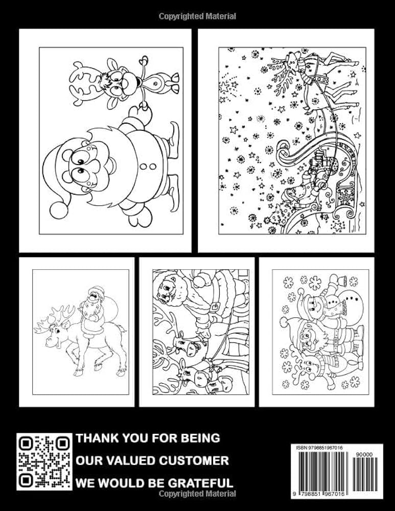 Santa and reindeer coloring book by haines clarence