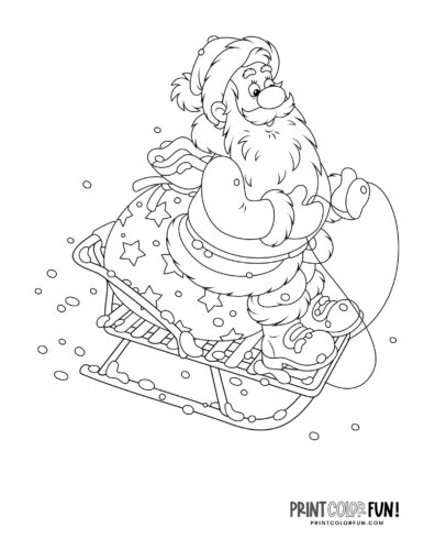 Cute santa claus coloring pages for craft learning fun plus twas the night before christmas at
