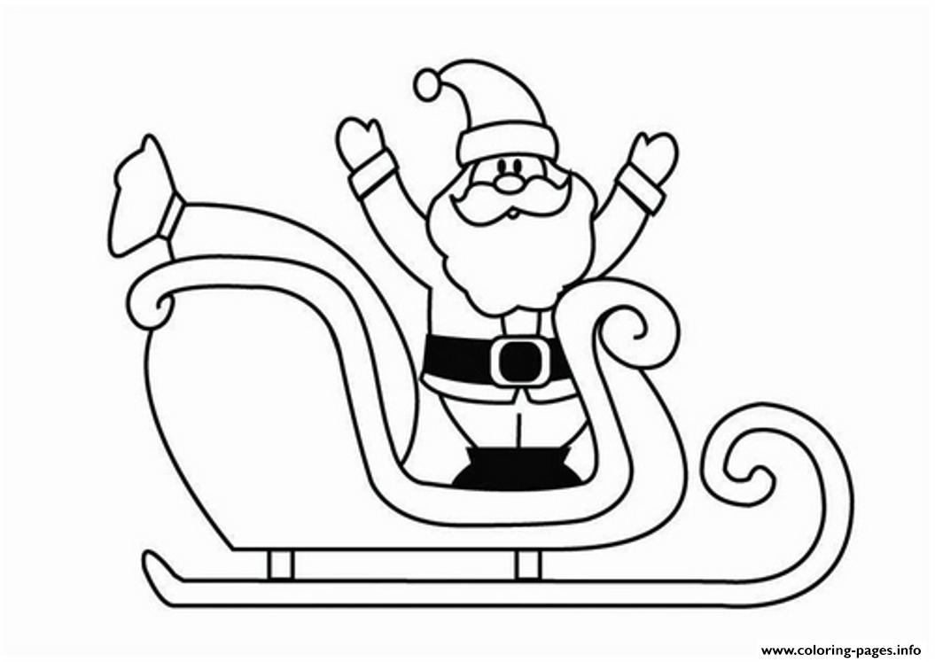 Coloring pages of santa claus and his sleighb coloring page printable