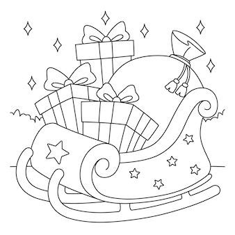 Page gift package coloring page images