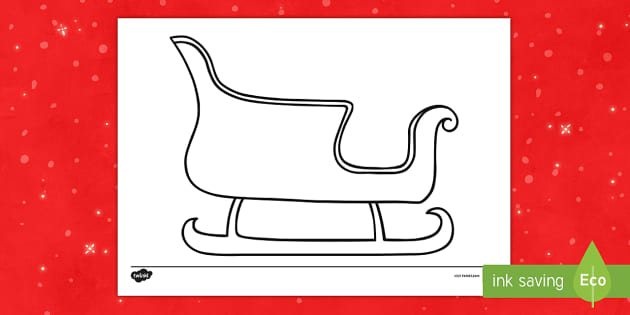 Blank santas sleigh template primary resources