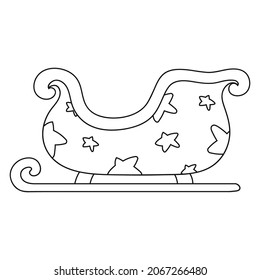 Santa sleigh outline images stock photos d objects vectors