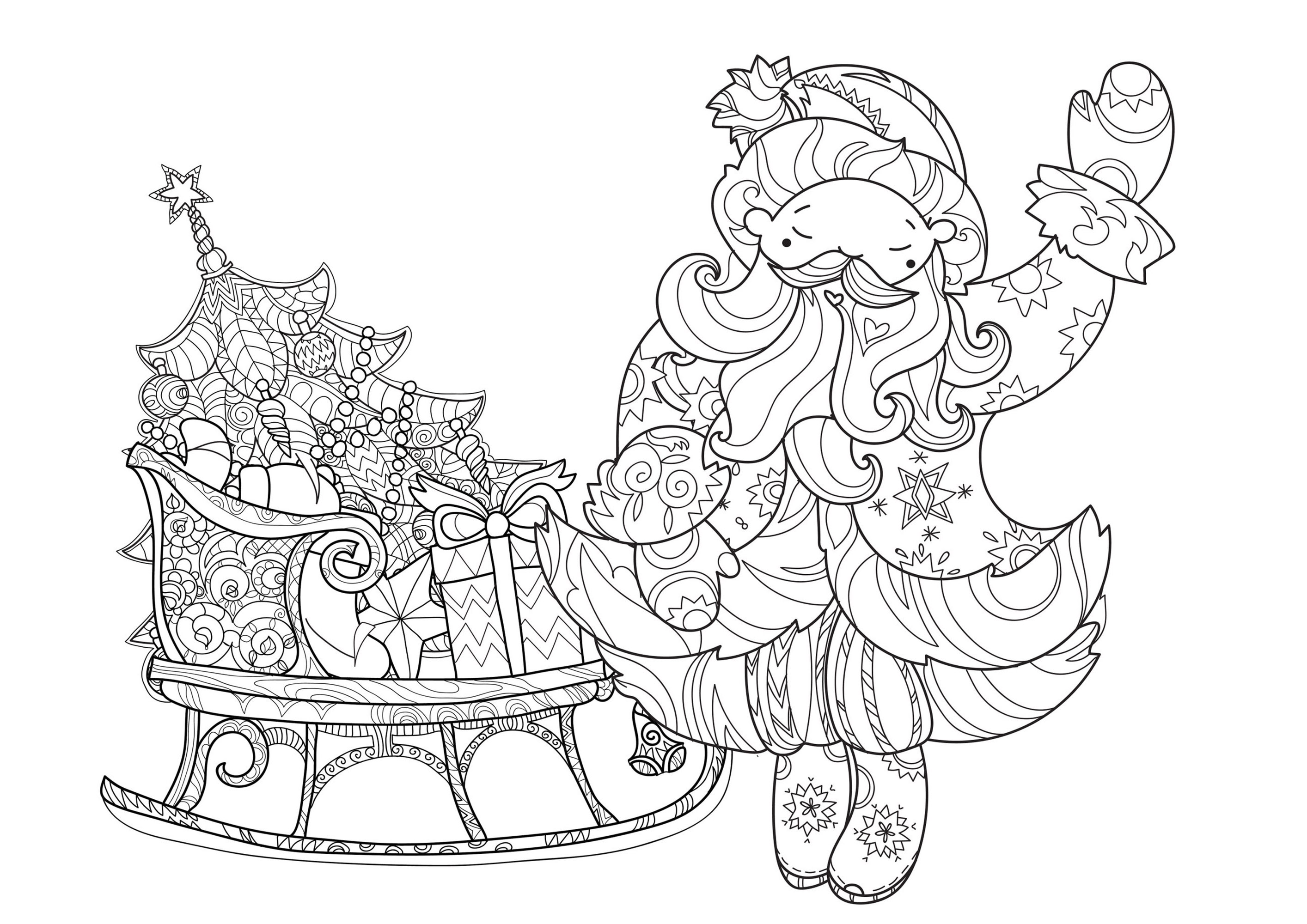 Santa and sleigh