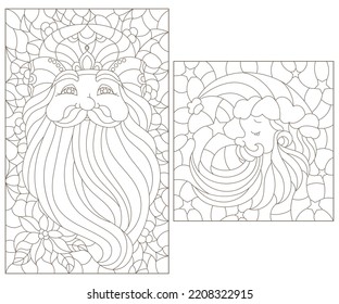 Stained glass mask over royalty