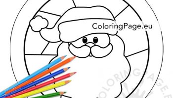 Santa claus christmas sleigh pattern coloring page