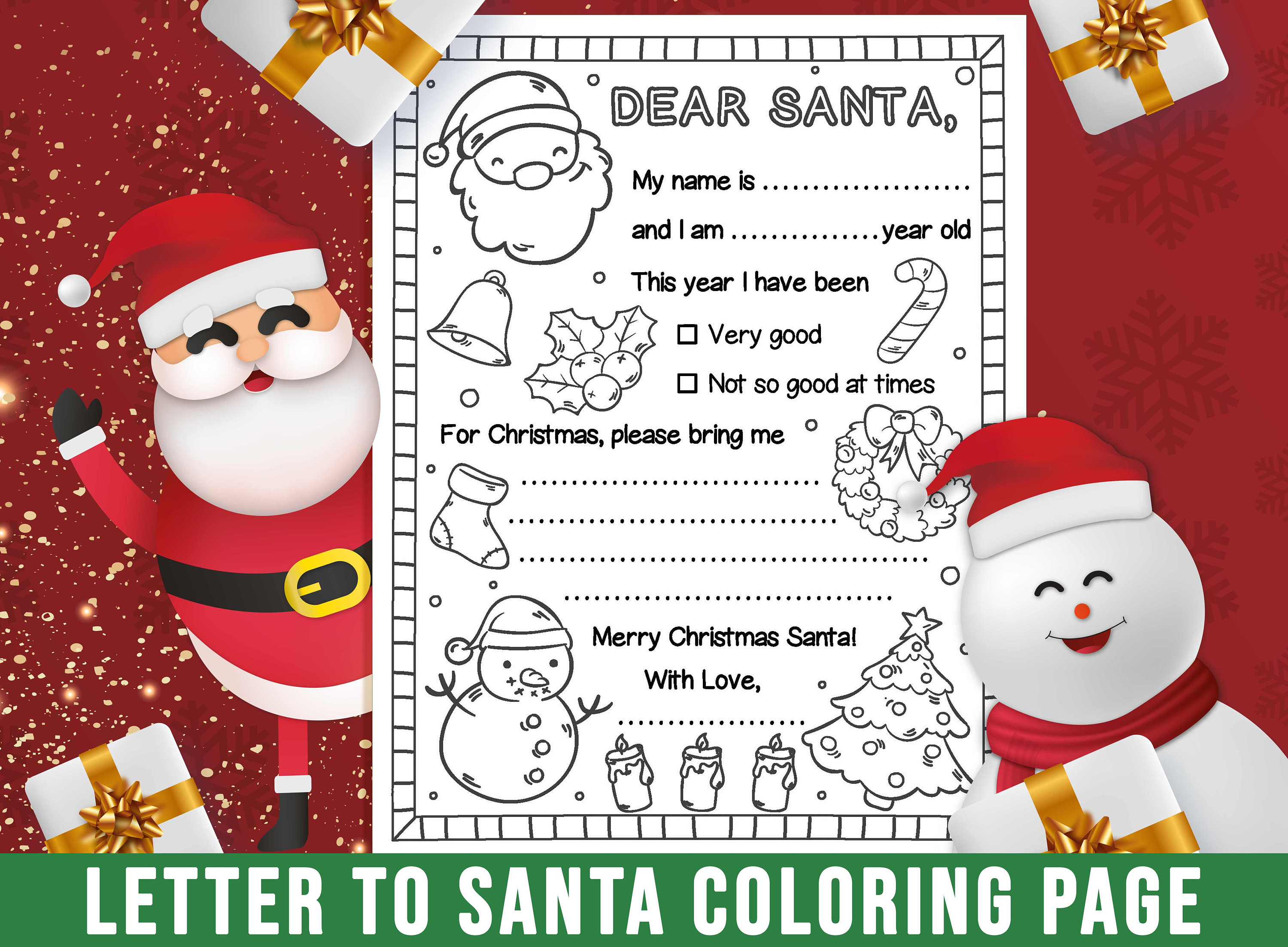 Letter to santa coloring page printable letter to santa for kids printable dear santa letter christmas wish list christmas kids activity