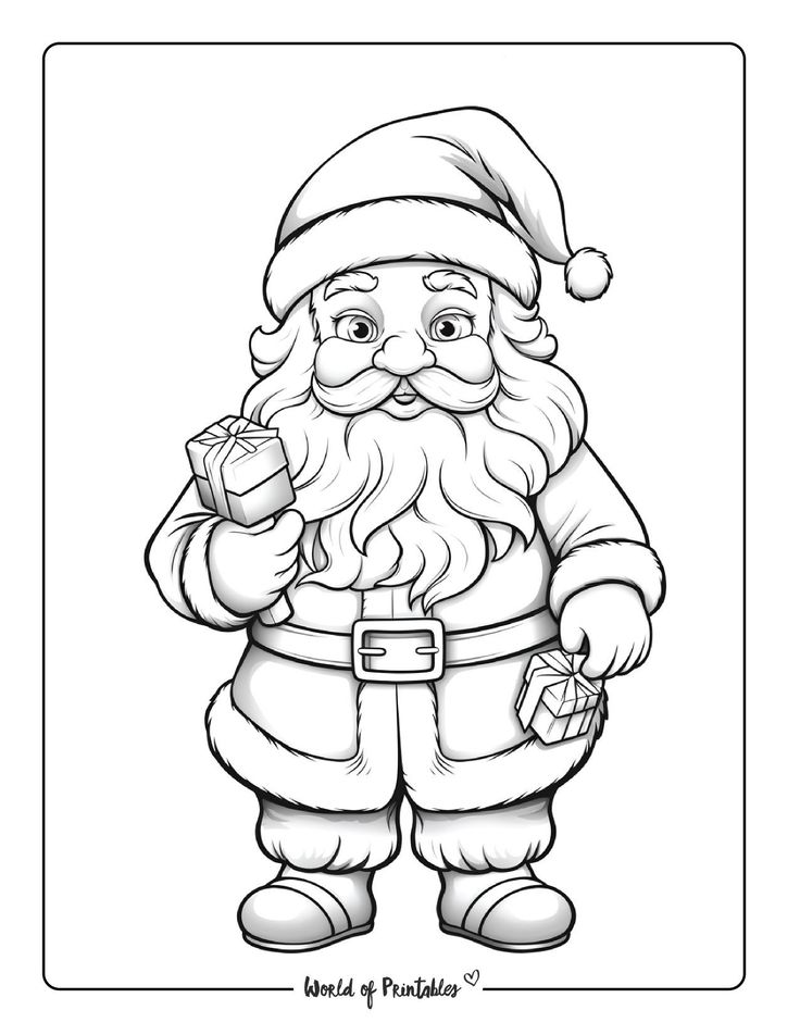 Santa coloring pages free printable santa coloring pages free christmas coloring pages merry christmas coloring pages