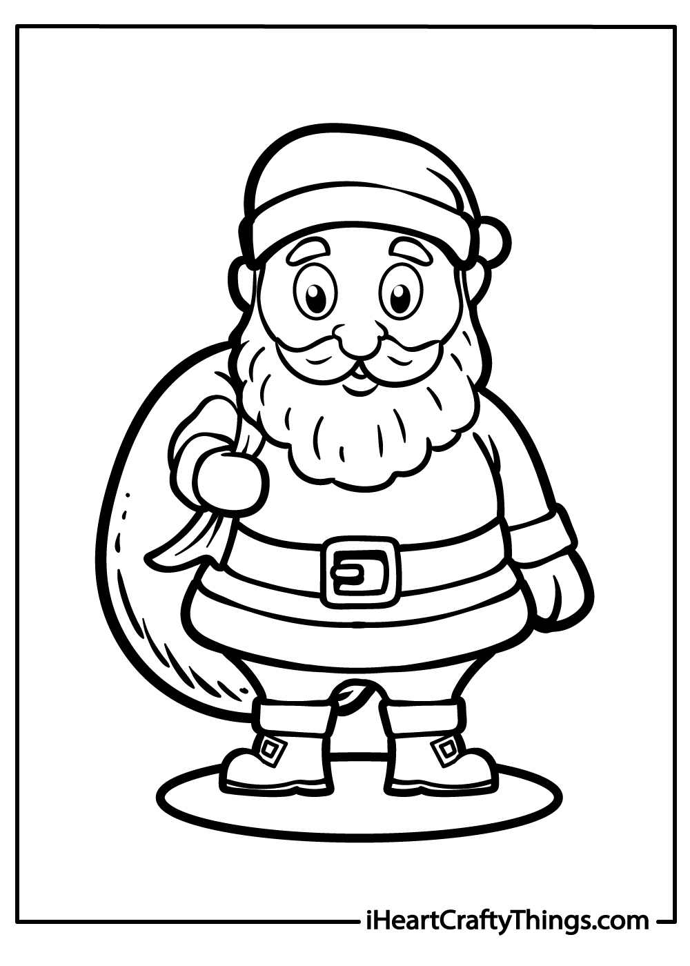 Cute santa christmas coloring pages free printables