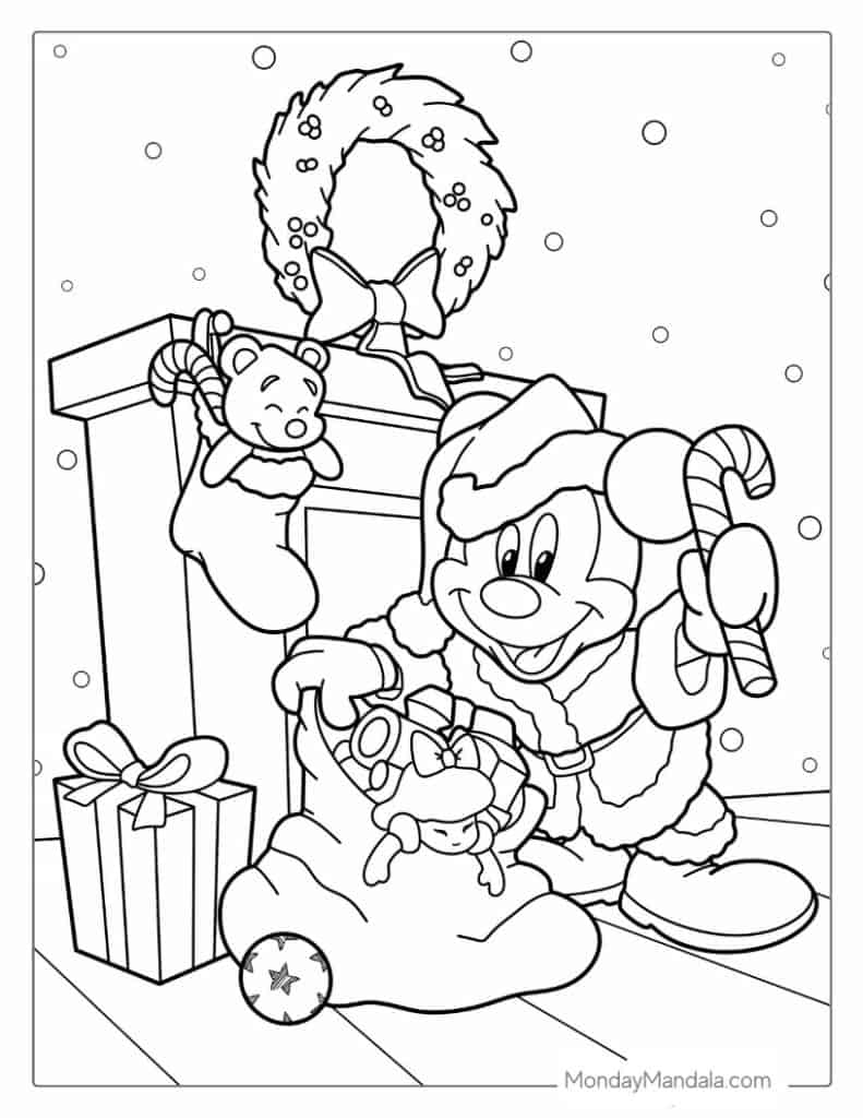 Christmas coloring pages free pdf printables