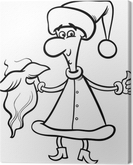 Poster man in santa costume coloring page