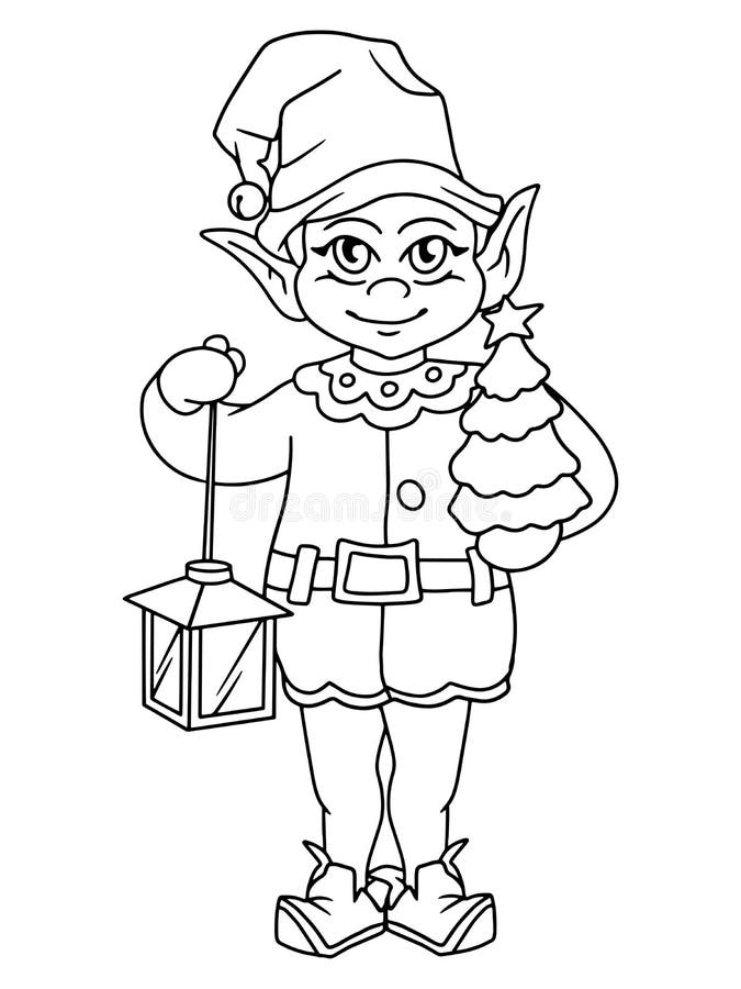 Elves coloring stock illustrations â elves coloring stock illustrations vectors clipart