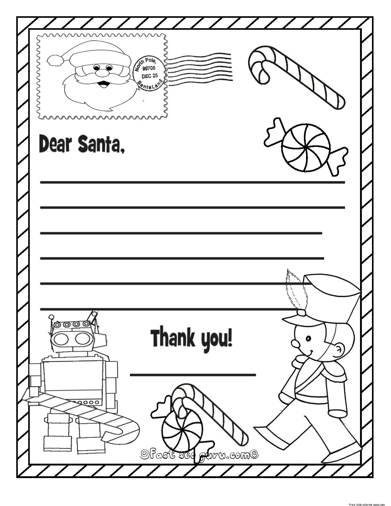 Santa wish list template free printable