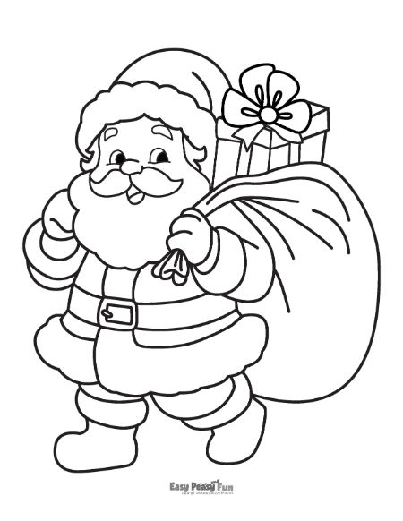 Printable santa coloring pages