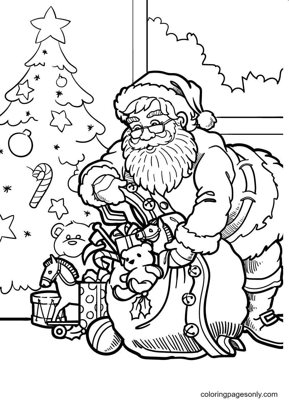 Santa claus coloring pages printable for free download