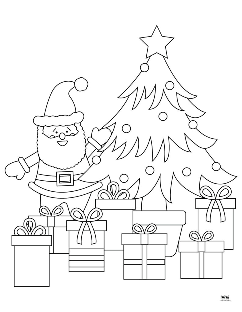 Santa coloring pages